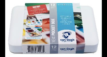 van Gogh aquarelverf pocketbox - 12 halve napjes - basic