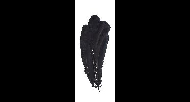 decoratieve veren 30 cm - zwart 15 stuks