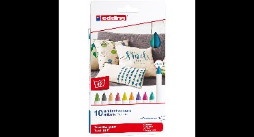 edding 4600 textile pen set - 10 stuks - fun