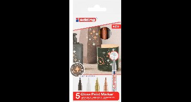 edding 751 gloss paint marker - 5x metallic