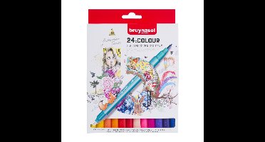 Bruynzeel Creatives - fineliners/brushpens - 24 stuks