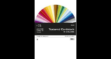 Gekleurd karton - textured - 30,5x30,5 cm - 75 vellen