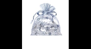 Zakjes - organza - 10 stuks - zilver