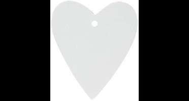 Tags hart - 24 stuks - wit