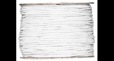 Elastisch band doorsnede1 mm/ 50 meter- Wit