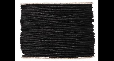 Elastisch band - 1 mm - 50 meter - zwart
