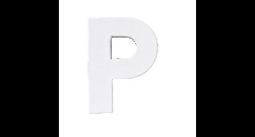 Letter karton P- Wit 10 cm