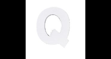 Letter karton Q- Wit 10 cm
