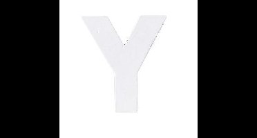 Letter karton 10 cm/ Wit- Y