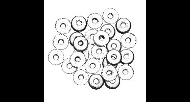 Metalen kralen - 27 stuks - zilverkleurig