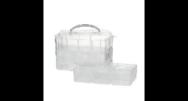 Opbergbox stapelbaar - 15x23x16 cm