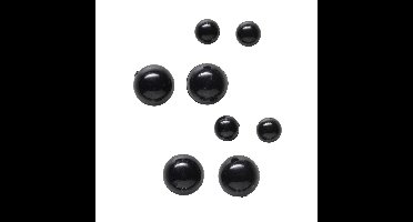 Zwarte kraalogen - 5 tot 8 mm