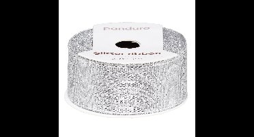 Lint - 25 mm - glitter zilver