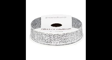 Lint - 12 mm - glitter zilver