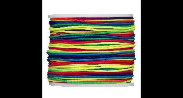 Elastisch koord - 50 meter - regenboogkleuren