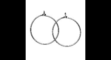 Creool oorbellen - verzilverd - 20 mm