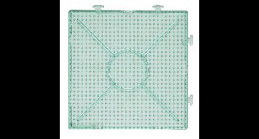 Panduro strijkkralen - onderplaat vierkant - turquoise