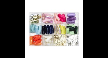 Kralenmix bamboostijl - kleurrijk