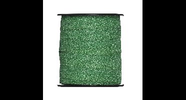 Cadeaulint - 25 meter - groen glitter