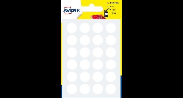 Ronde stickers - 15 mm - wit