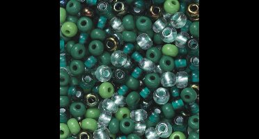 Rocailles - 6/0 - mix groen