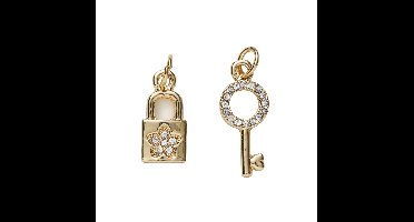 Charm Series hangers - slot/sleutel goudkleurig