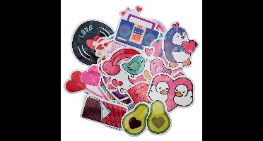 Extra big stickers set - 50 stuks - love