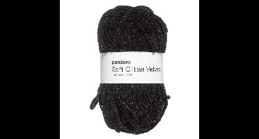 Panduro garen Velvet Glitter - zwart