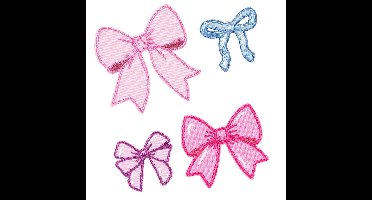 Iron-on plaatjes - 4 stuks - strikken