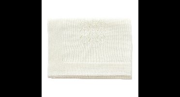Gebreide poppendeken Crème - 60 cm