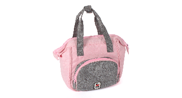 Poppen Verzorgingstas - Melange Grijs Roze