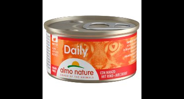 24x Almo Nature Daily Menu Kattenvoer Nat Blikje Rund 85 gr