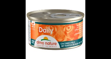 48x Almo Nature Daily Menu Mousse Kattenvoer Nat Tonijn&Kip 85 gr