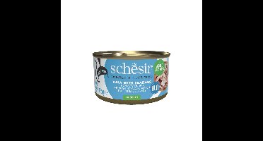 12x Schesir Katten Natvoer Blik Tonijn en Zeebaars 85 gr