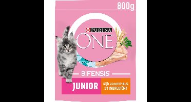 4x Purina ONE Kattenvoer Droog Junior Kip 800 gr