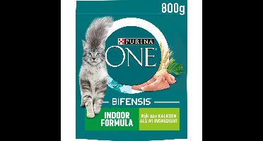 Purina ONE Kattenvoer Droog Indoor Kalkoen 800 gr