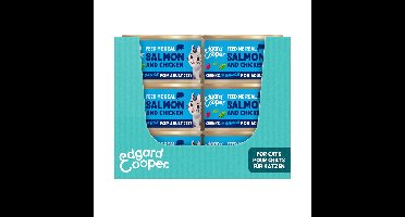 18x Edgard&Cooper Kattenvoer Chunks Zalm - Kip 85 gr