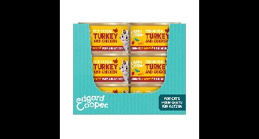 18x Edgard&Cooper Kattenvoer Chunks Kip - Kalkoen 85 gr