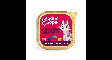 Edgard&Cooper Kattenvoer Senior Pate Kip - Kalkoen 85 gr