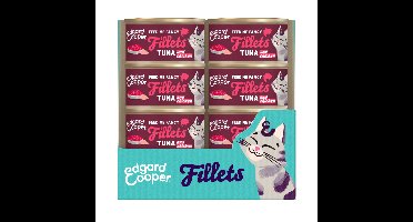 24x Edgard&Cooper Kattenvoer Fillets Tonijn - Kip 70 gr