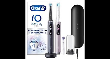 Oral-B Elektrische Tandenborstel iO 9 Duo Zwart&Roze 2 stuks