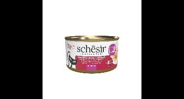 12x Schesir Kattenvoer Garnaal in Bouillon 70 gr