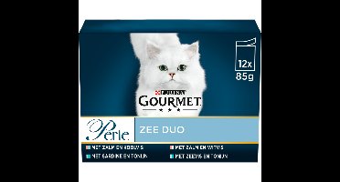 Gourmet Perle Kattenvoer Nat Mini Filets Multipack Zee Duo in Saus 12 x 85 gr