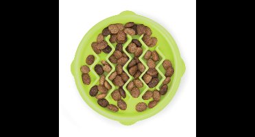 Outward Hound Cat Fun Feeder Wave Lime 14,0 x 15,2 x 2,5 cm