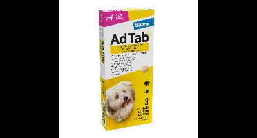 AdTab Anti Vlo en Teek Kauwtabletten Hond >2,5-5,5 kg 3 tabletten