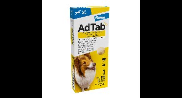 AdTab Anti Vlo en Teek Kauwtabletten Hond>22-45kg 3 tabletten