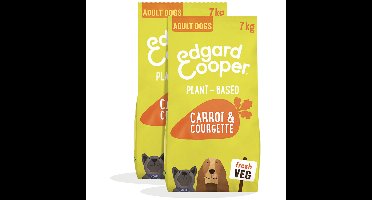 2x Edgard&Cooper Hondenvoer Droog Plantaardig Wortel - Courgette 7 kg