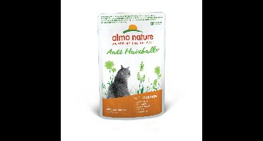 30x Almo Nature Anti-Haarbal Kattenvoer Nat Kip 70 gr