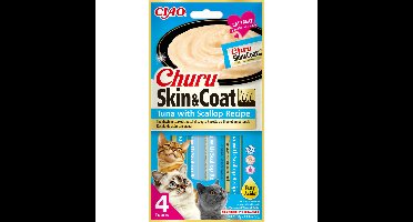 12x Ciao Churu Kat Huid&Vacht Sint-jakobsschelp&Tonijn 56 gr
