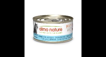 24x Almo Nature HFC Kattenvoer Nat Blikje Tonijn&Geelvinmakreel 70 gr
